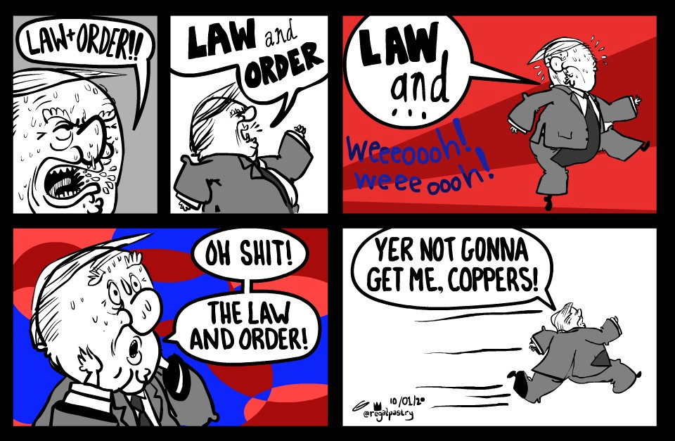 Law and order
From barking it out to fleeing in fear