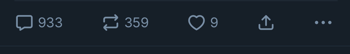 933 replies and only 9 likes. 