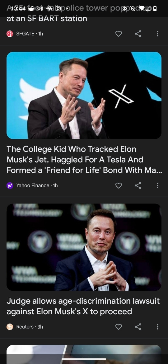 News feed spammed by Elon Musk