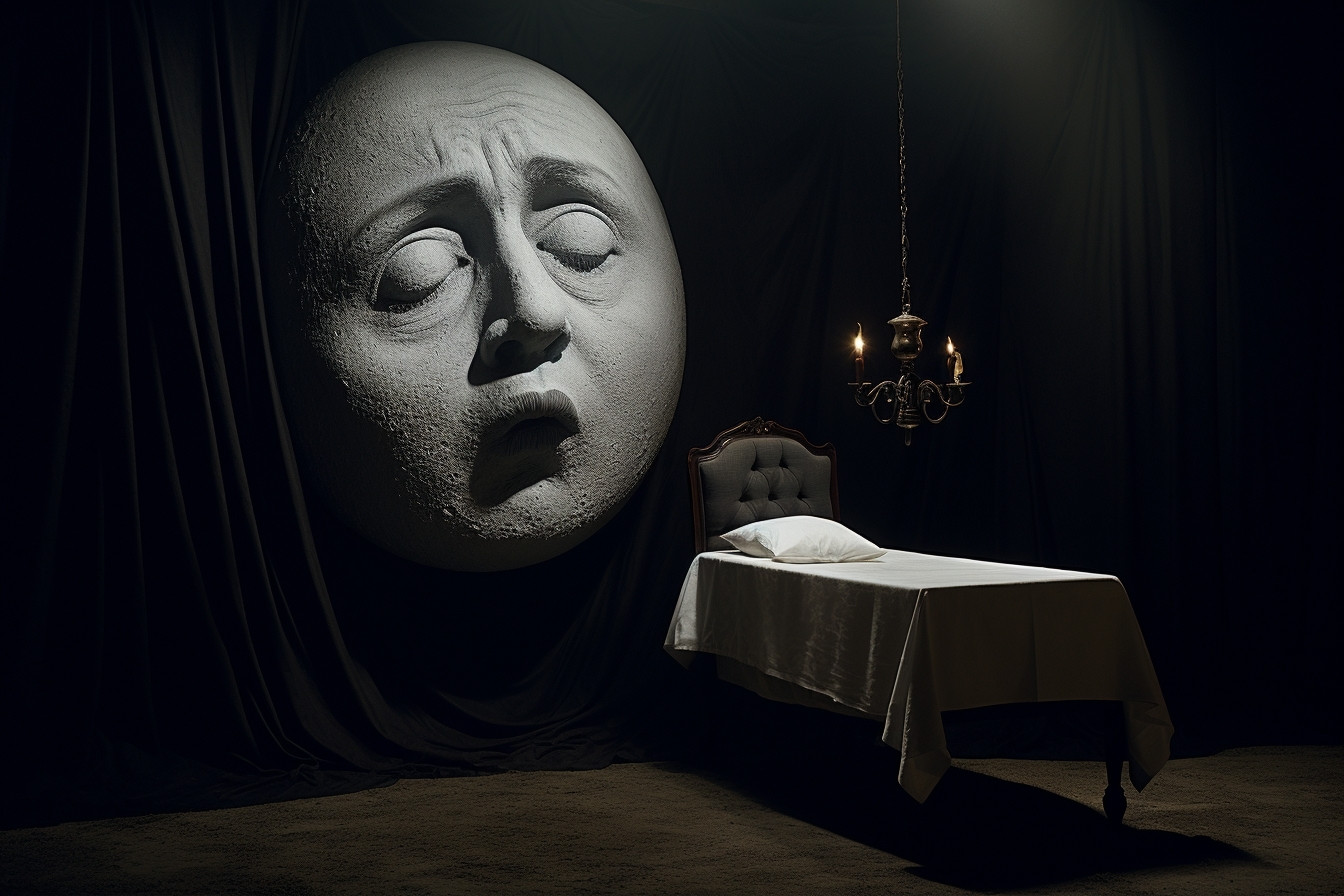 Moon of Dali watches the bed