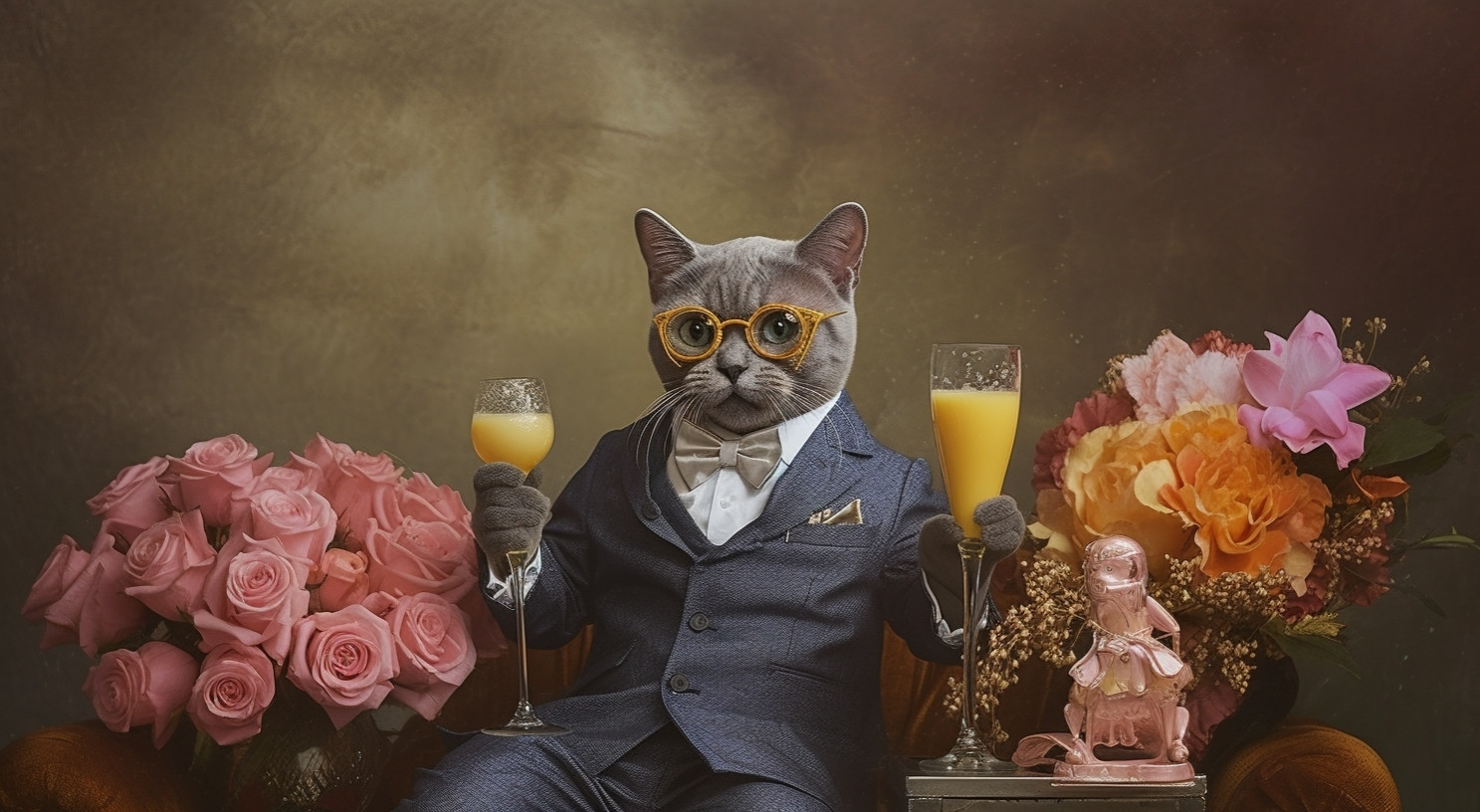 Cats with cocktails 