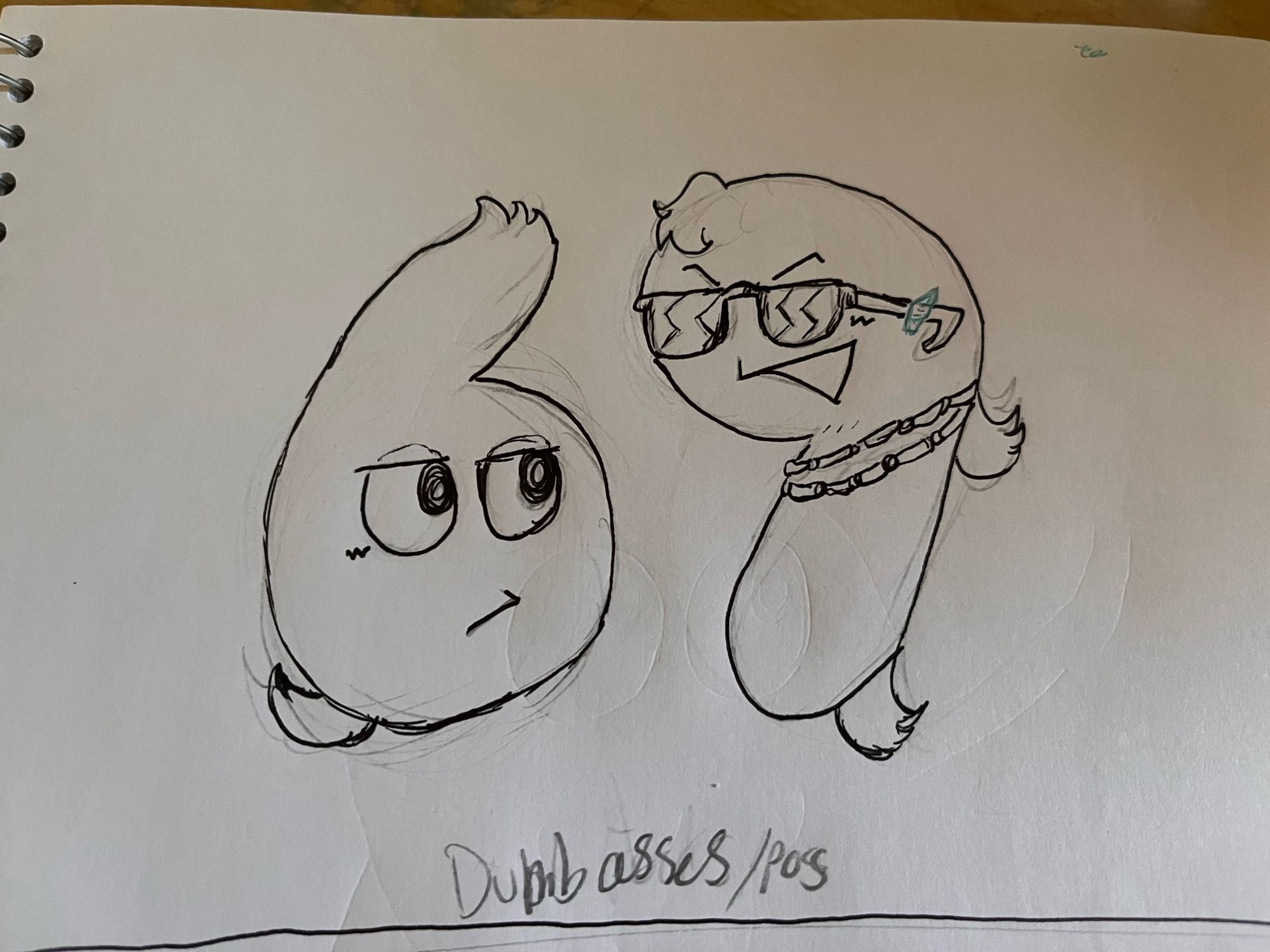 Traditional doodle of Six and Nine from BFB/XFOHV. (Dumbasses/pos)