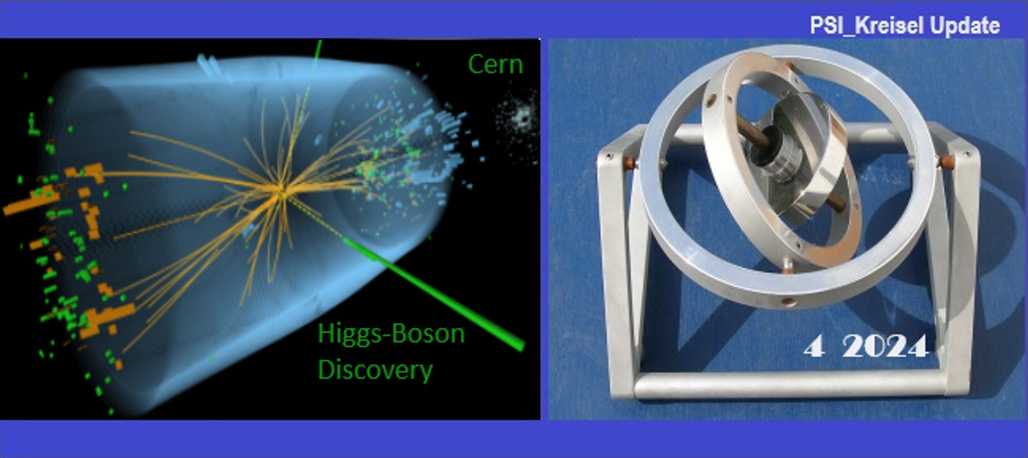 Update 4 PSI
April 2024
Sprach Deutsch / English / Russisch

Bild Postbild
CERN Higgs Boston Discovery

Entdecke selbst mehr

Kreiselbild Gemeinfrei
Steht für die Komplexität des Journalismus in diesen ZEITEN