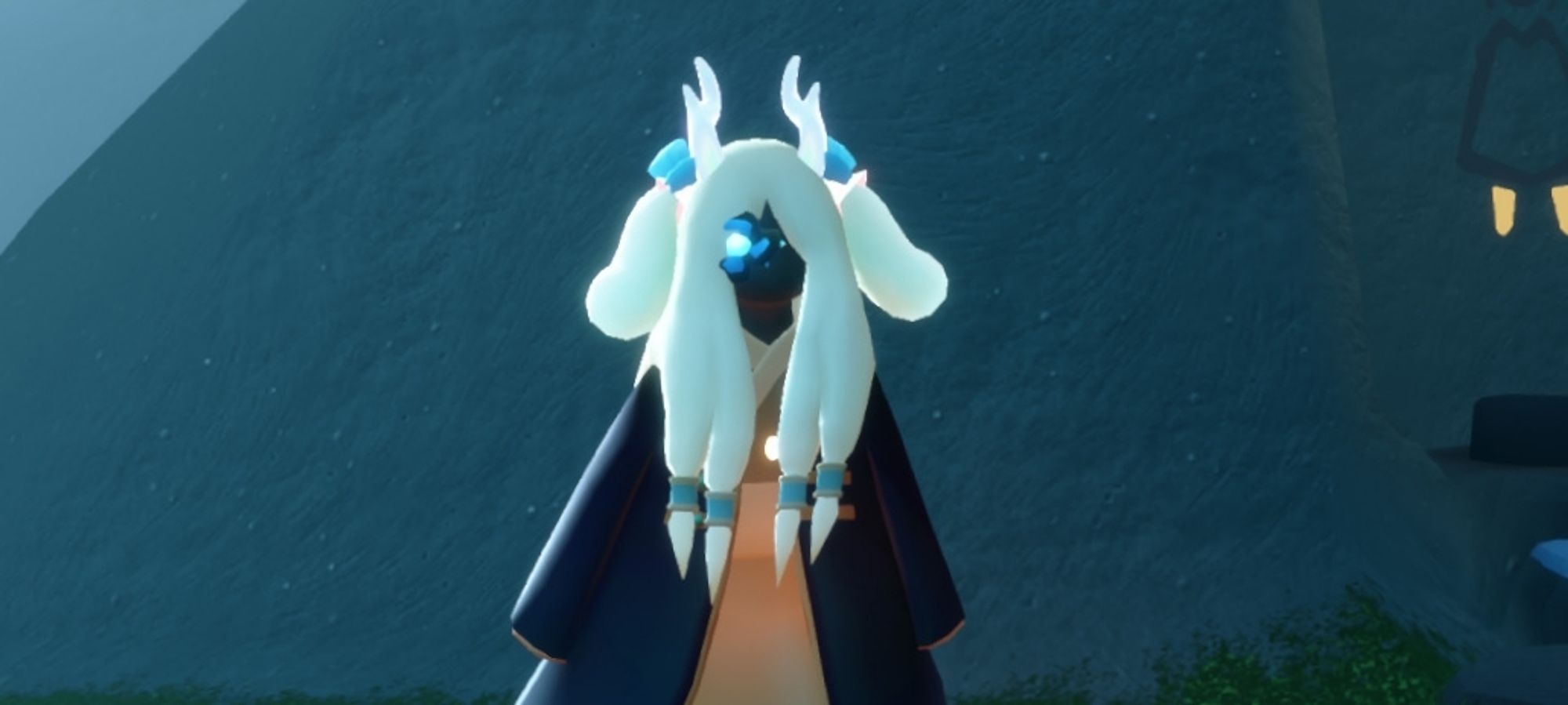 a screenshot of a player from Sky Children of the Light game.