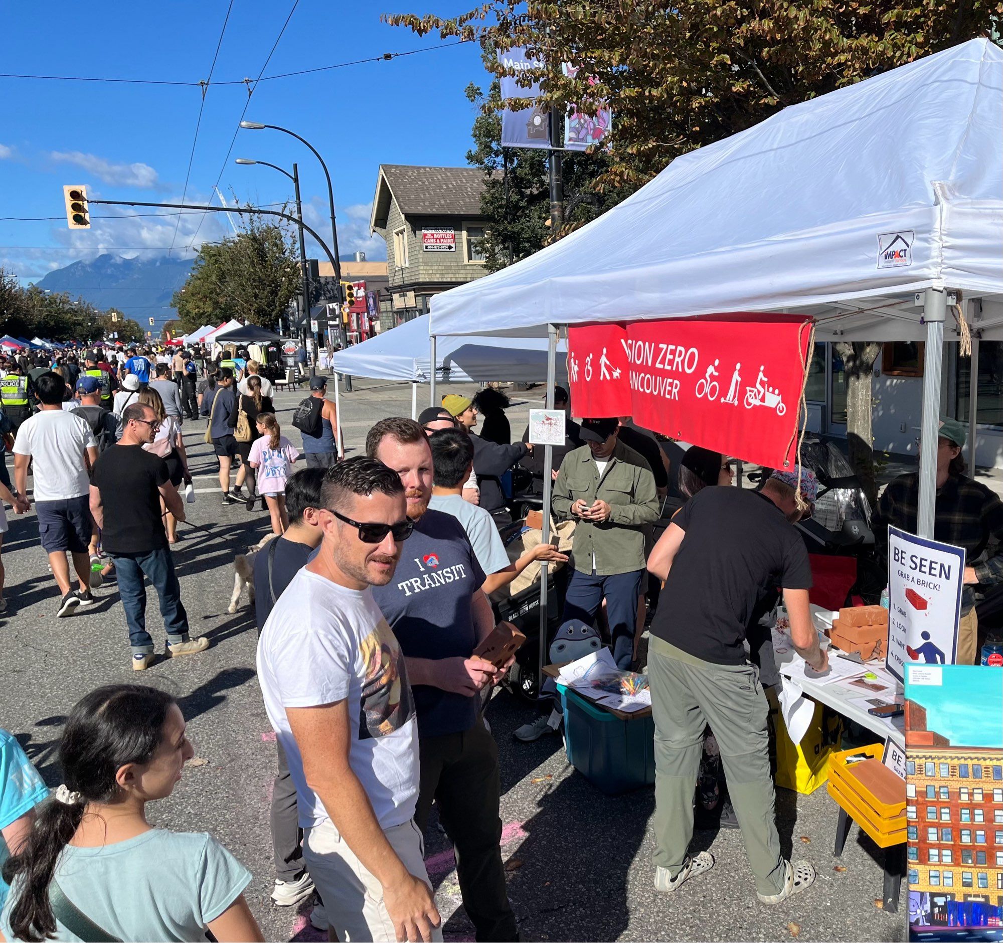 Vision Zero Vancouver tent