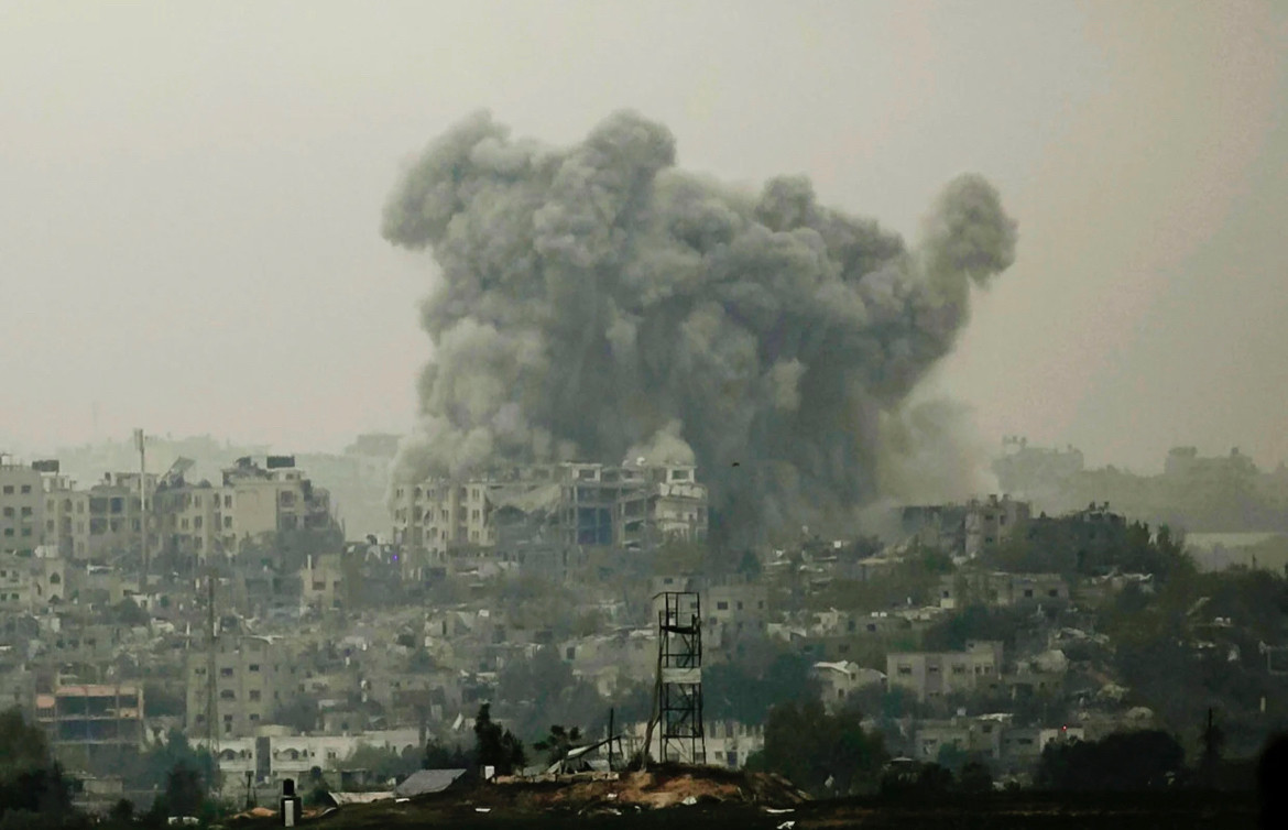 Gaza being bombed