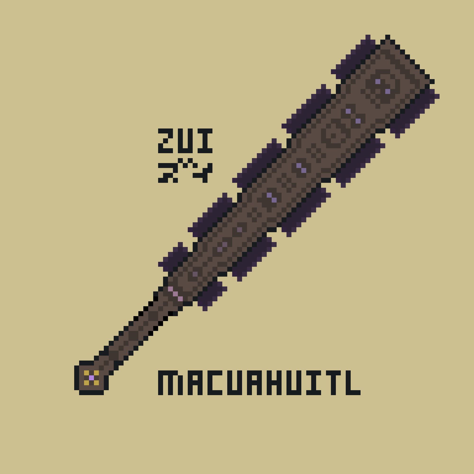 Macuahuitl pixel art