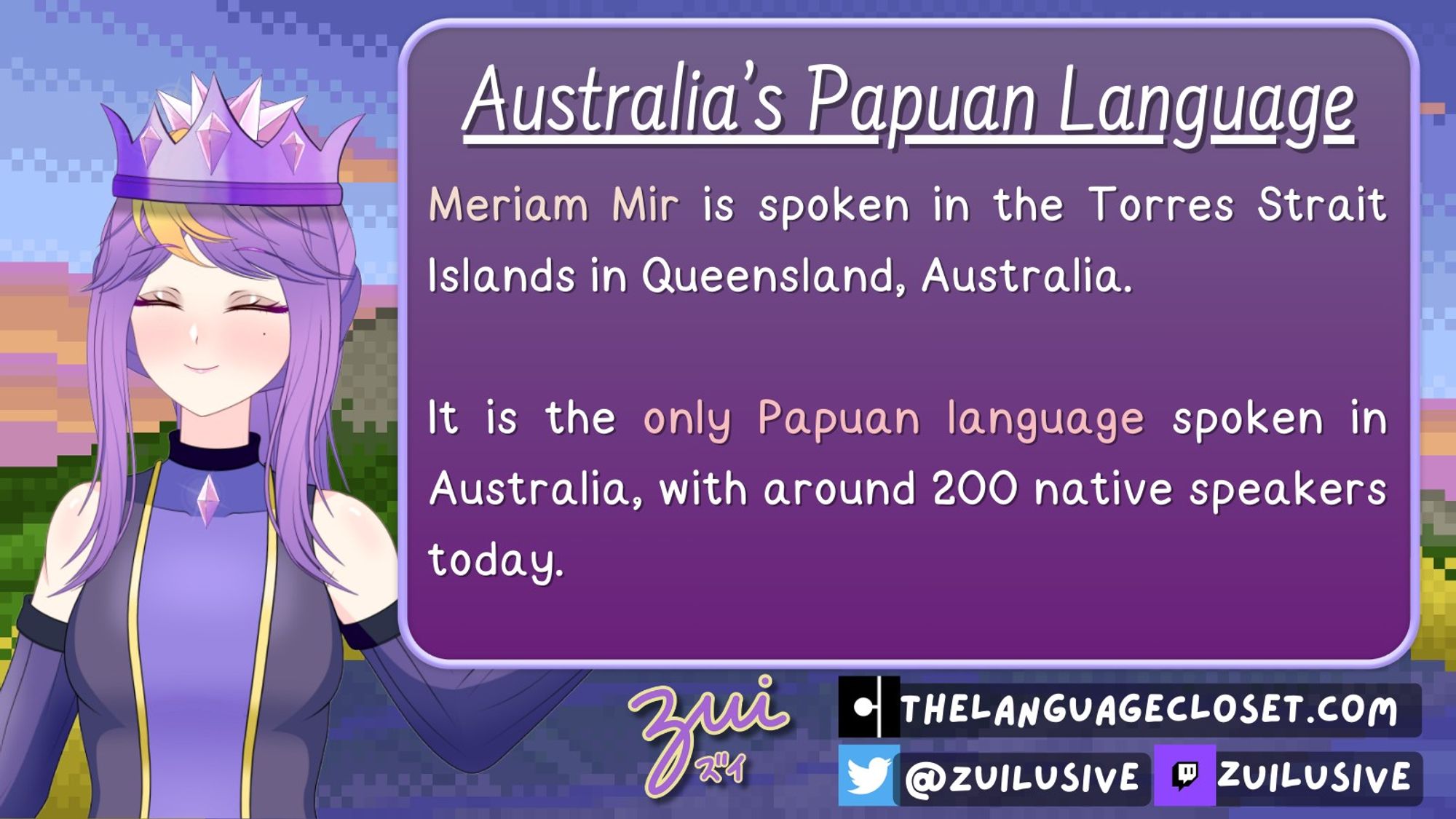 Out of the 300 or so indigenous languages of Australia, only one is classified as 'Papuan'. That language is called Meriam Mir, spoken in the Torres Strait Islands of QLD, Australia, with only around 200 native speakers today