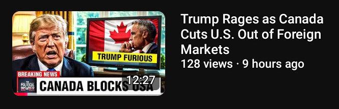 See #Trade as streams flowing between nations, some grow by removing the silt & widening flow to increase in volume.
Some
Throw boulders into their in-stream, like #Tariffs do & focus on out-stream increase.

But the world has all growing other streams & a self-puddled USA.
#canpoli
#CanadaFirst
#TeamCanada
#Tradewar
#EconomicWarfare
#TradeAlliences
#TrumpTariffs
#BoycottUSA

#CanadianPolitics
State +ve bias #PPMTracker
#thepoliticalinsiders
#CanadianBulletin 
#TheSlateLight
#TrueStateNews
#DeepState
#ConfirmNewsNow

https://youtu.be/rXsNkeBPCMg?si=EIQvUCxP4YexigPs