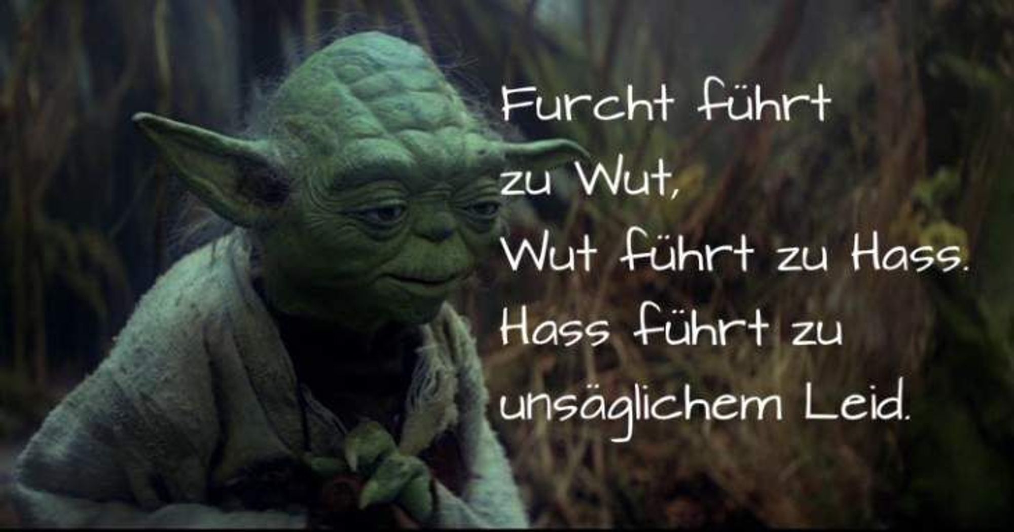 Yoda mit Spruch