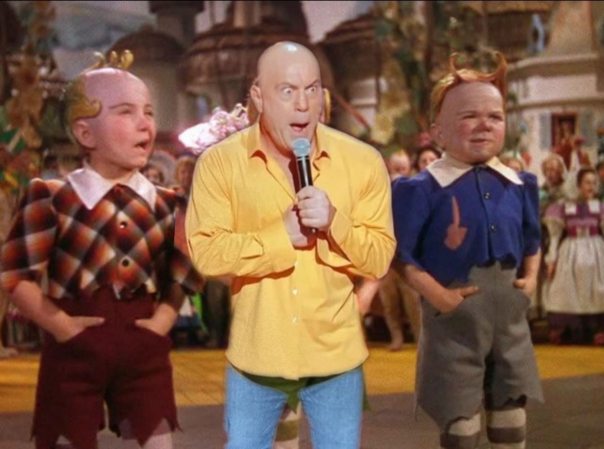 Joe Rogan as the leader of the lollipop guild.