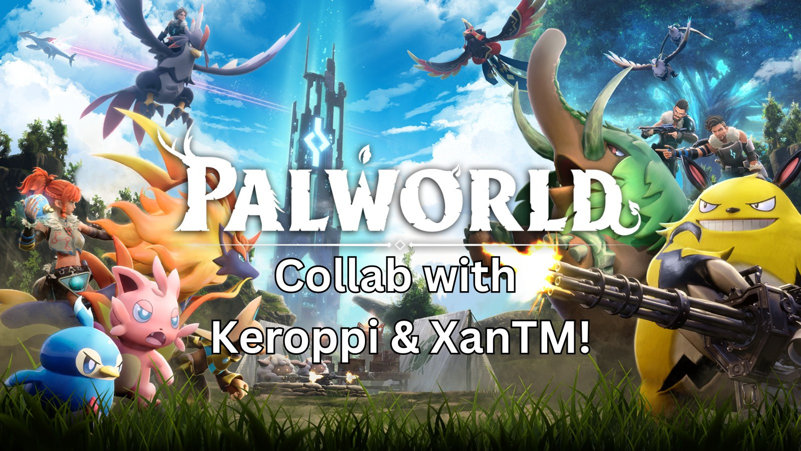 Collab with Keroppi & XanTM Go Live Poster! Background Image source: Palworld Press kit.