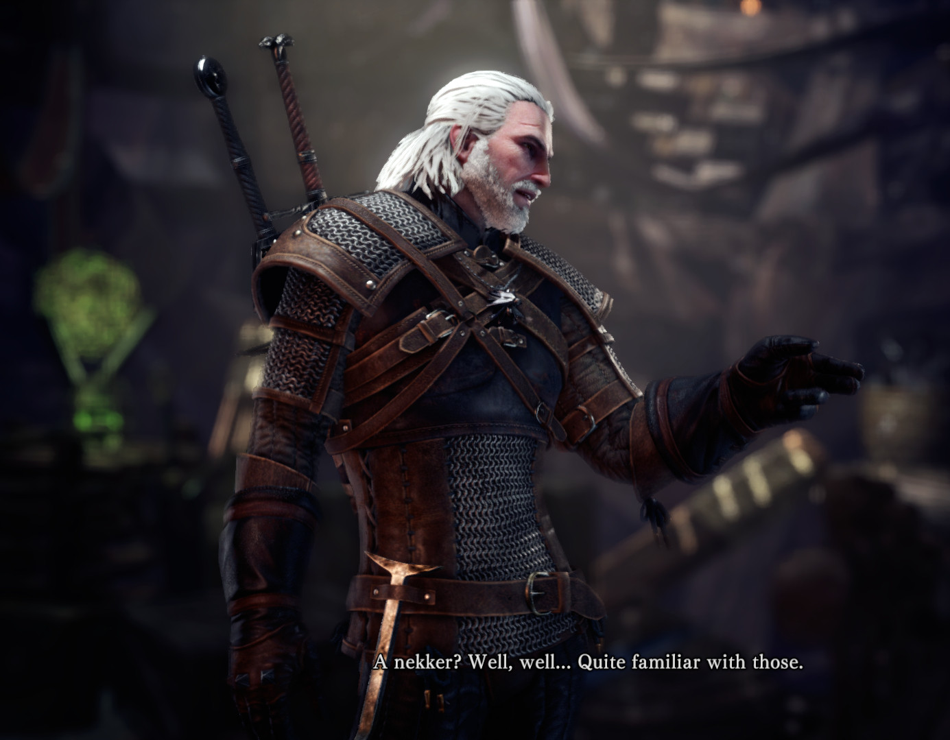 Geralt from The Witcher in Monster Hunter World