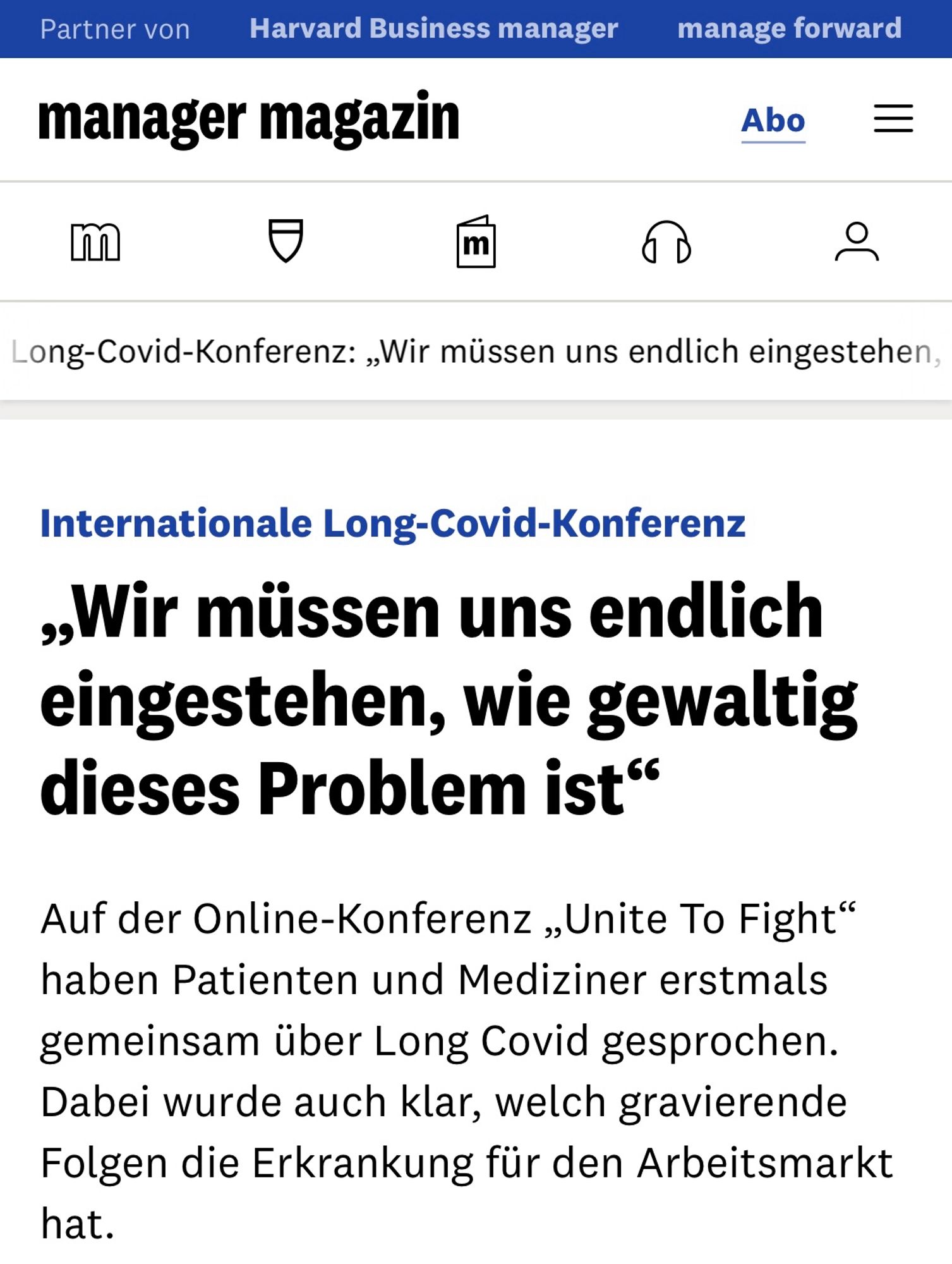 Internationale Long-Covid-Konferenz
„Wir müssen uns endlich eingestehen, wie gewaltig dieses Problem ist"
Auf der Online-Konferenz „Unite To Fight" haben Patienten und Mediziner erstmals gemeinsam über Long Covid gesprochen.
Dabei wurde auch klar, welch gravierende Folgen die Erkrankung für den Arbeitsmarkt hat.