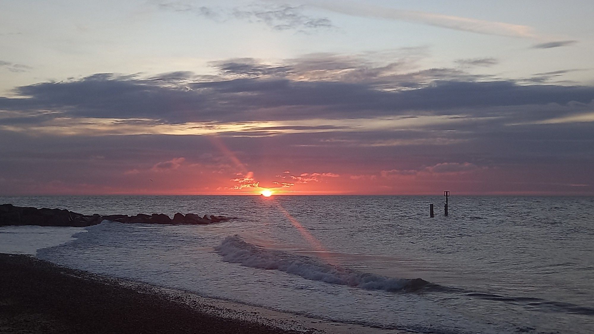 Sunrise in Southwold, Suffolk, England.