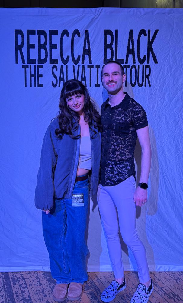 A photo of me and Rebecca Black before her show. 