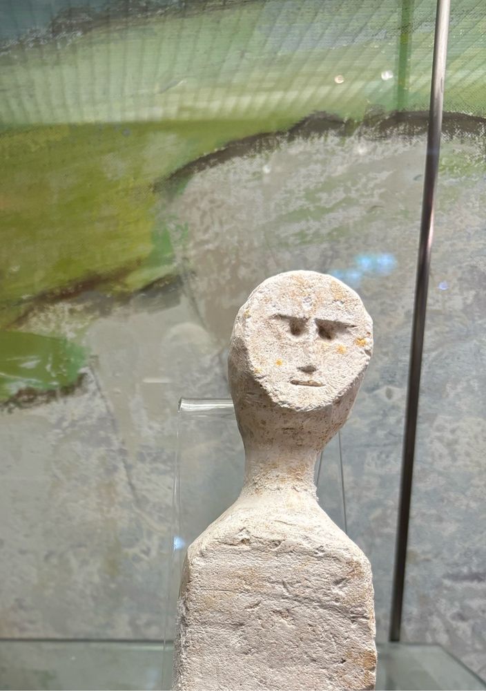 A close up of the Deal Man. An ancient chalk figurine 