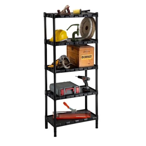 🛒 Estante Plástica Preta 5 Prateleiras Agraplast 872