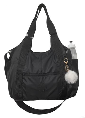 🛒 Bolsa Feminina Nylon Tactel Academia Trabalho Escolar Faculdade praia piscina casual dia dia passeio esportiva grande espaçosa moda alçatransversal e ombro lateral