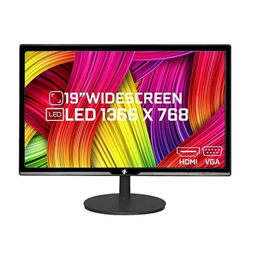 🛒 Monitor LED 19" Tronos Widescreen, VGA/HDMI Preto - TRS-HK19WV
