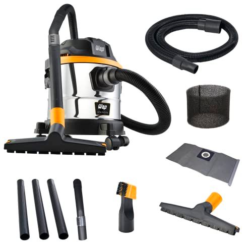 🛒 WAP Aspirador de Pó e Água Barril GTW INOX 15, Compacto, 14,8 Litros, com Filtro Lavável, 146mbar 1700W 127V
