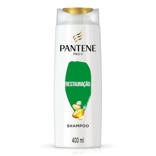 🛒 Pantene - Shampoo Restauração, Reparação de Danos a Cada Uso, com Óleo de Argan, Tratamento Capilar, 400 ml