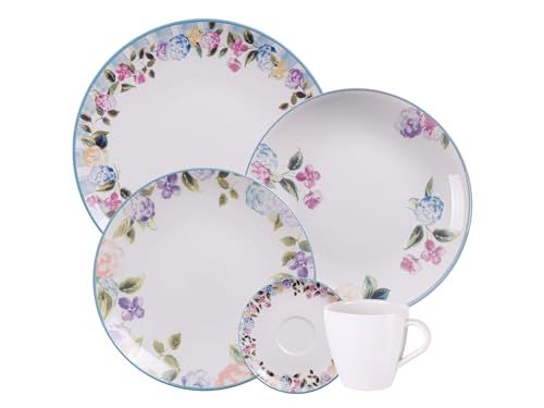 🛒 Aparelho de Jantar Tramontina Aura em Porcelana Decorada 20 Peças