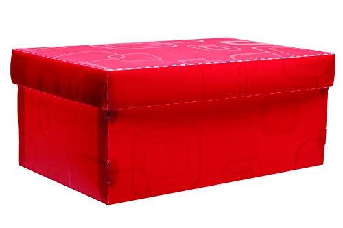 🛒 Caixa Organizadora Top Fine para Sapato, 28x17x20 cm, Vermelho, Dello