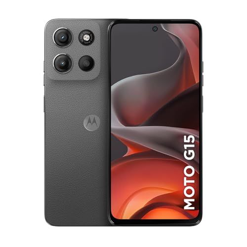 🛒 Smartphone Motorola Moto g15-256GB 12GB (4GB RAM+8GB Ram Boost) e Camera 50MP com AI e Night Vision Bateria de 5200 mAh Tela FHD+ 6.7" com Superbrilho NFC - Grafite
