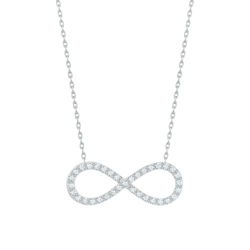 🛒 Colar Feminino Pingente Infinito Delicado Corrente Gargantilha Folheado