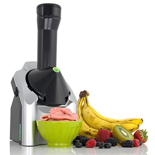 🛒 Yonanas 902 Classic Vegan, Máquina de Servir Sorvete de Frutas Congeladas Sem Laticínios, Inclui 36 Receitas, 200 Watts, Prata