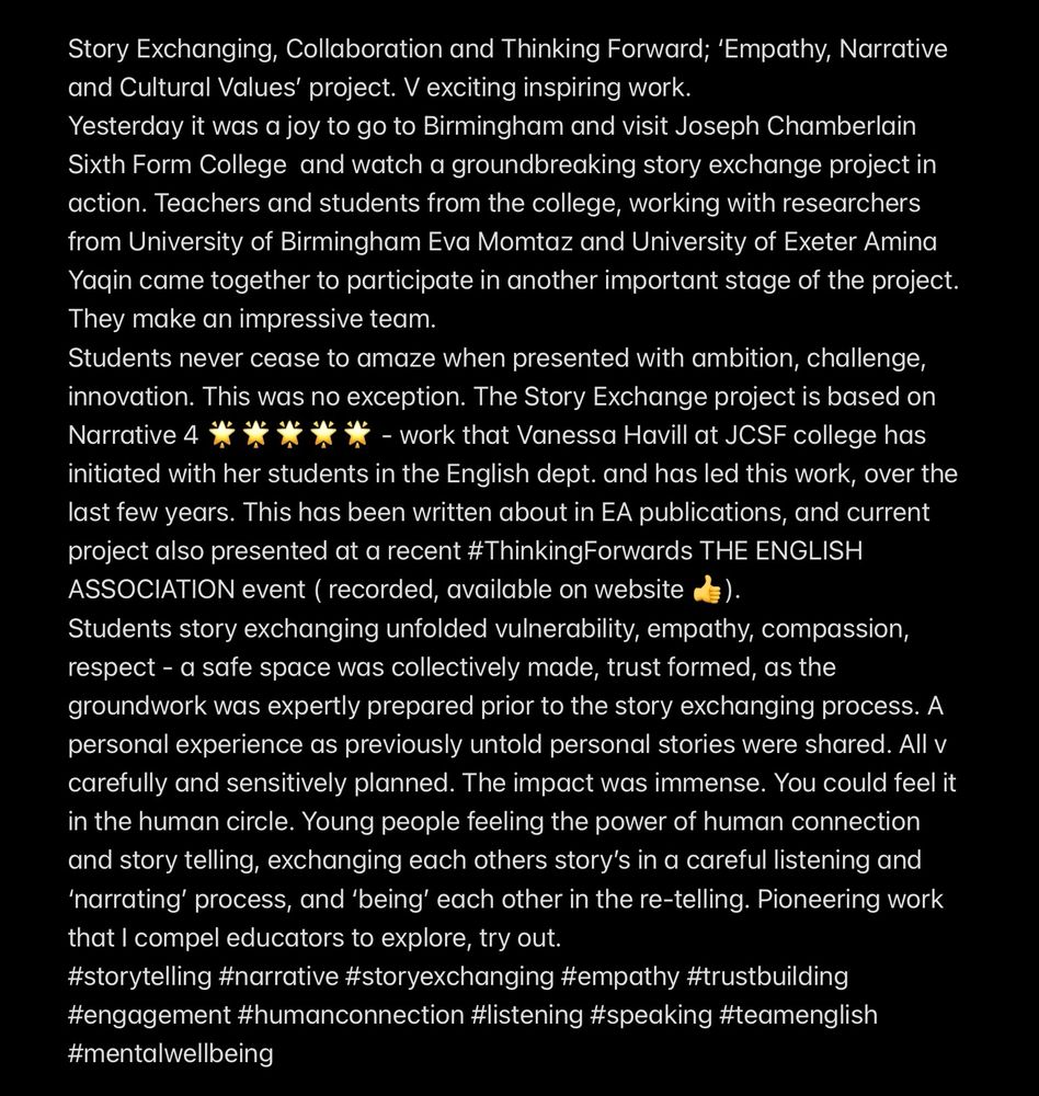 Image of my linked in posting describing the event. Go on my linked in site to read : Elizabeth Draper 