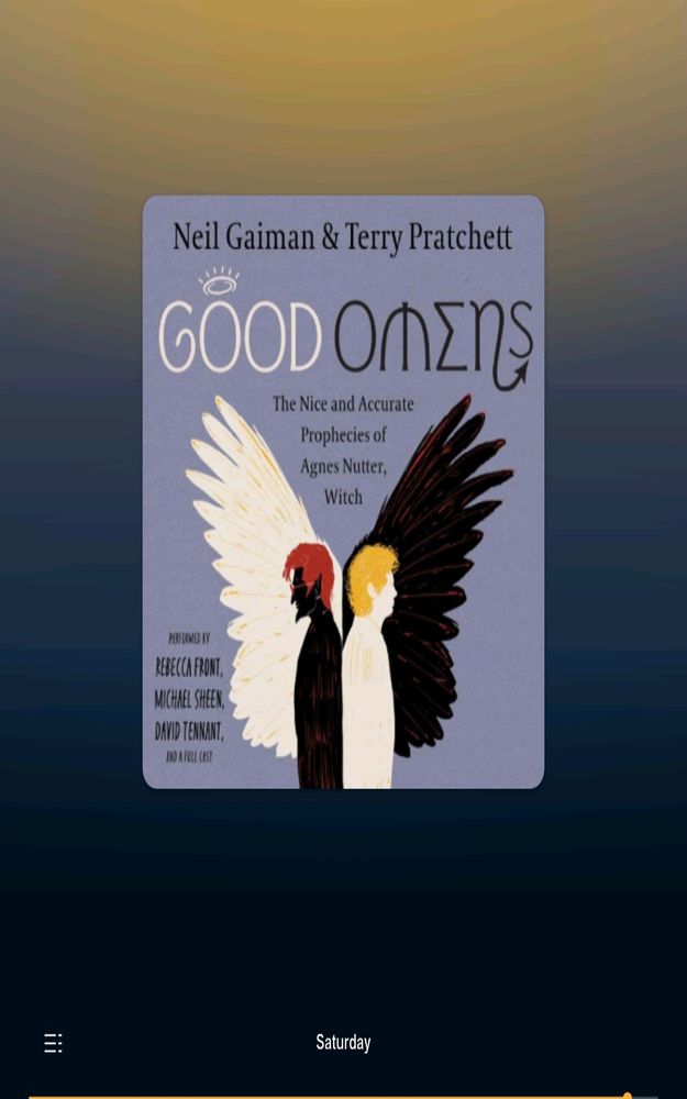 Hörbuch-Cover von Neil Gaiman und Terry Pratchett, Good Omens