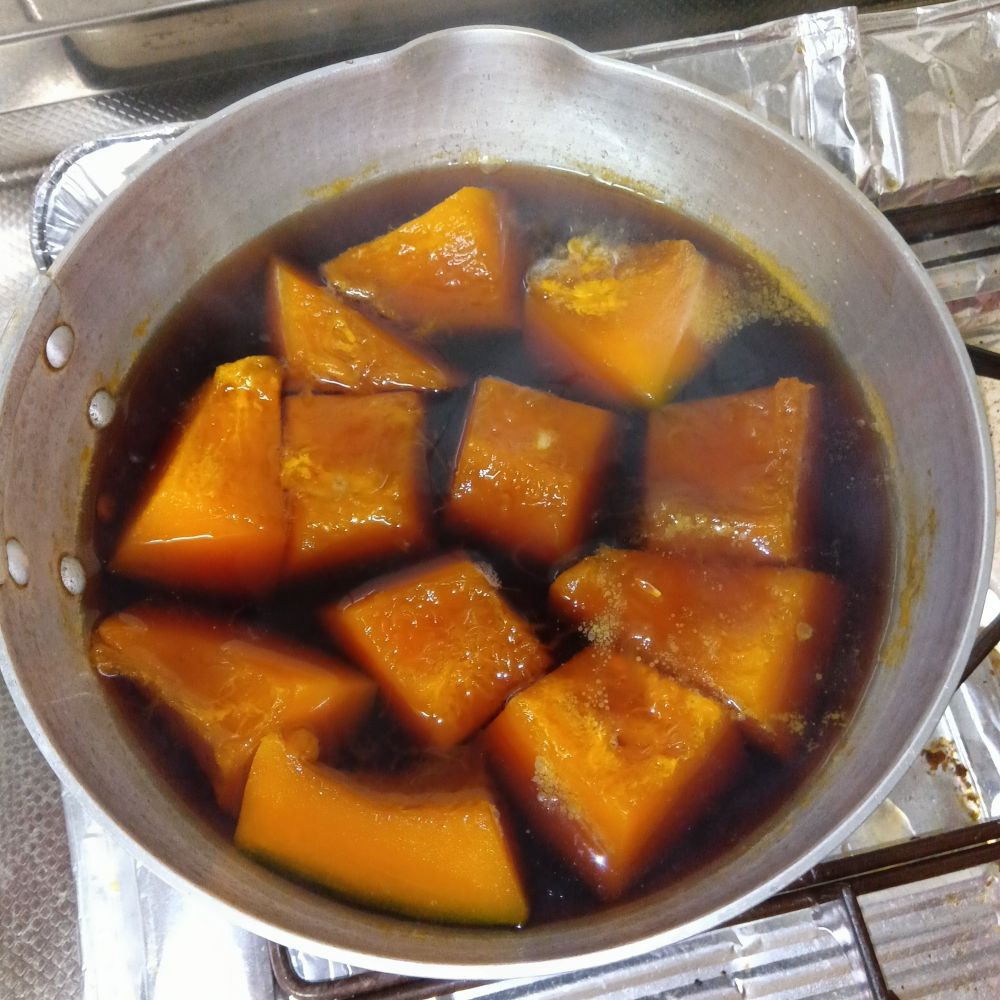 かぼちゃ煮（かぼちゃ、砂糖、酒、みりん、しょうゆ、塩）