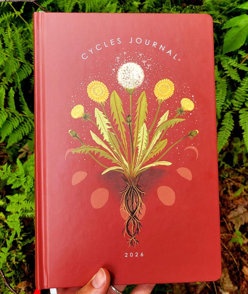 Cycles journal book with botanical illustration 