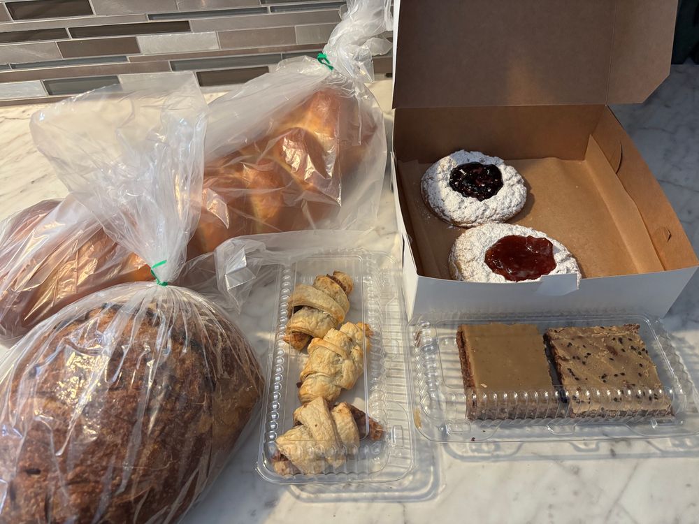 Fresh bread and pastries from this month’s bread box. 