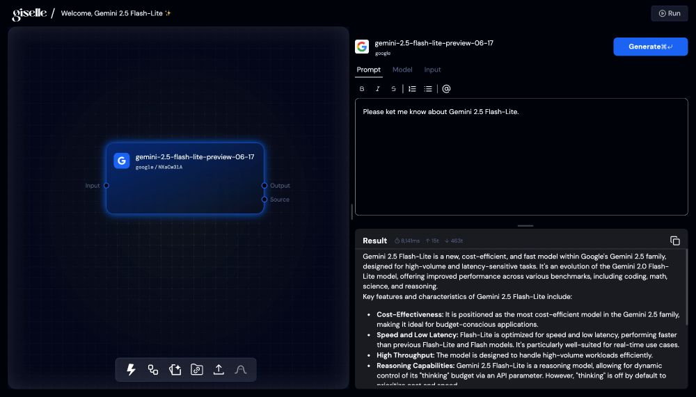 Giselle Now Supports Gemini 2.5 Flash Lite: Ultra-Fast Multimodal AI for Free Plan Users