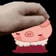 GIF of techno being pet by a hand