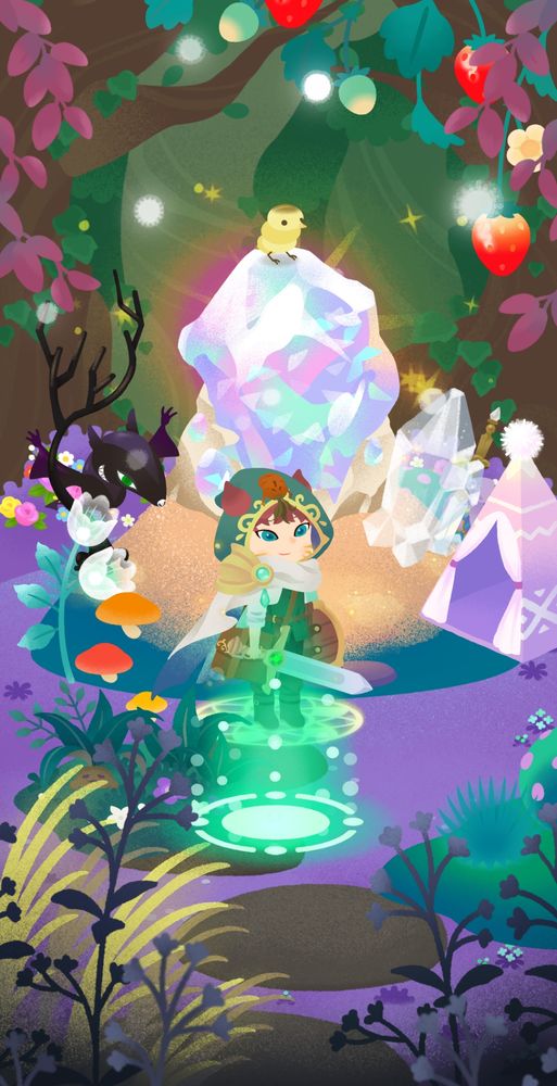 ドラゴン食べt倒して森の奥に進んだイメージ レベルアップして装備も豪華(？)に 