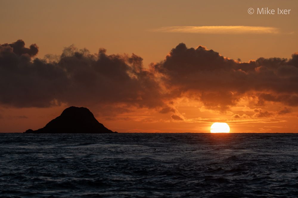 Golden sunset over the sea.