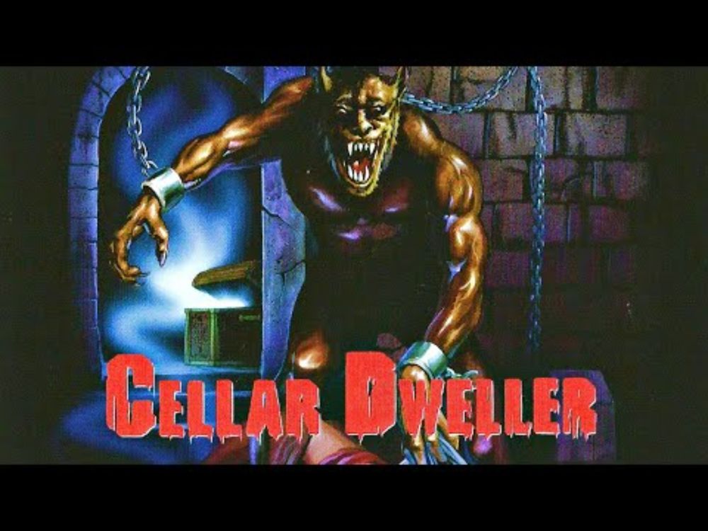 Tem no youtube: "O monstro canibal" (Cellar Dweller, 1987)