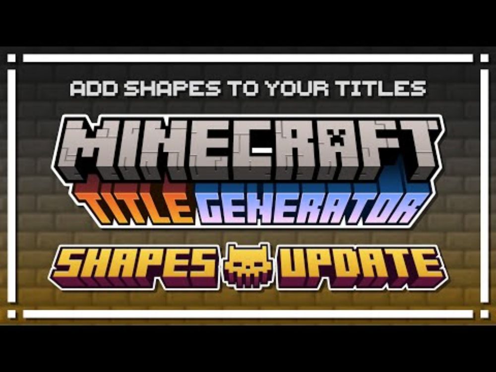 Shapes Update! - Add shapes to your titles - Minecraft Title Generator