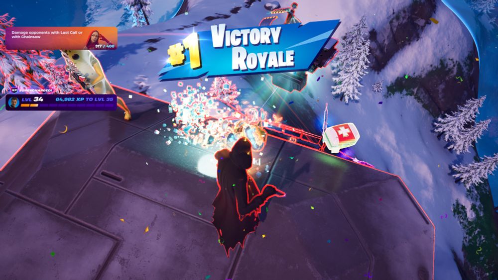 Screenahot of a Victory Royale in Fortnite.