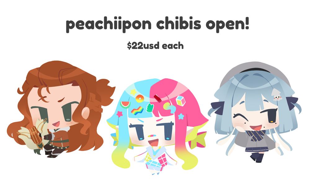 A small showcase of Peachii's chibi art