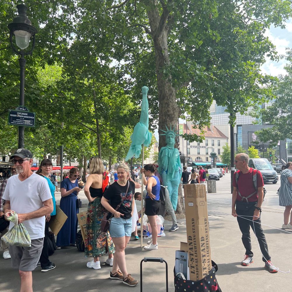 Getting ready to protest