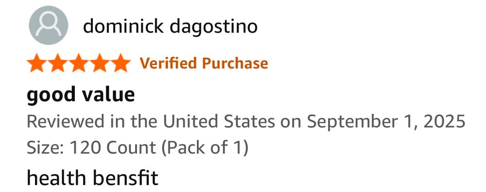 an amazon review, good value, health bensfit