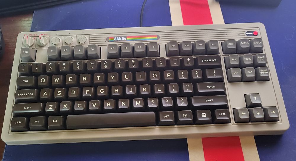 8BitDo Commodore 64 themed keyboard
