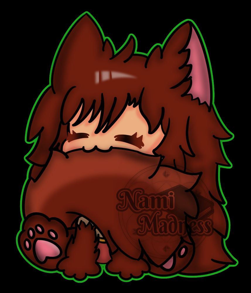 SparkySummer's OC Vasha Noming their tail