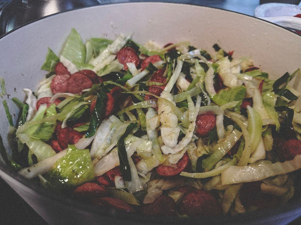 Cabbage and sausage 