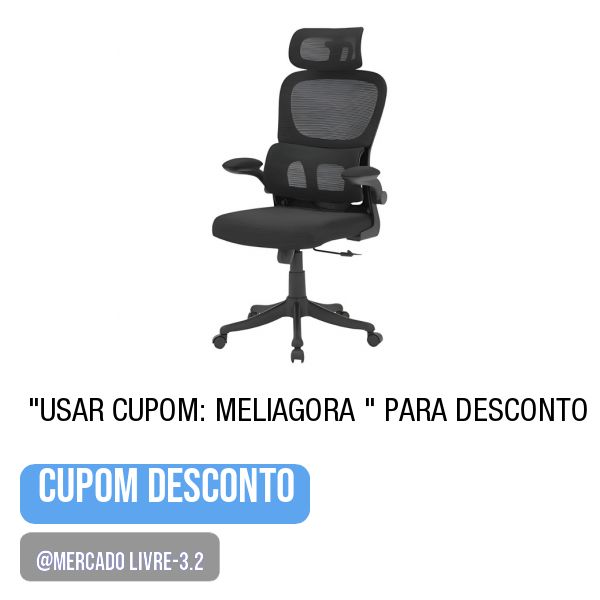 💥 Cadeira Escritório Ergonômica Genebra B500 Luvinco Cor Preto-
.
⚠️ Na tela de pagamento, “Usar cupom: MELIAGORA ” para desconto.
.
😱 Por R$ 539 OFF (Confira o DESCONTO tela de Pgto)
.
🛒 Compre aqui 👉🏽 https://mercadolivre.com/sec/2B5Rrcp